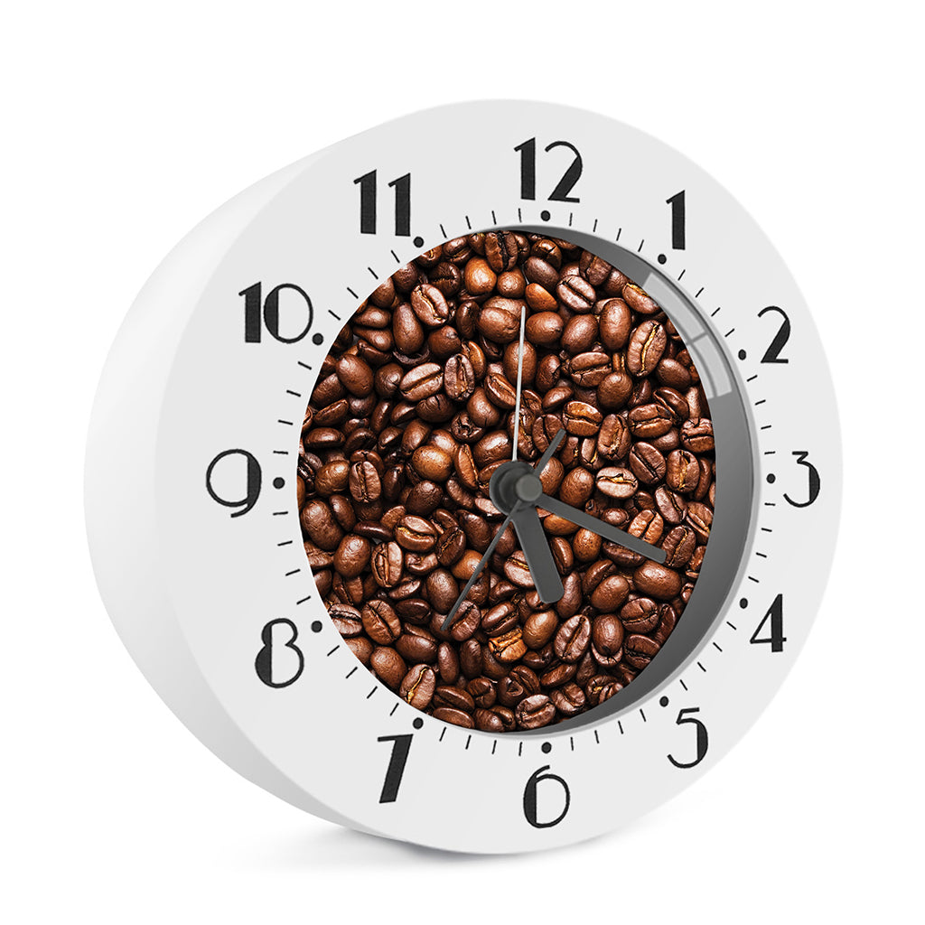 Roasted Coffee Bean Print Alarm Clock