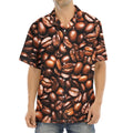 Roasted Coffee Bean Print Aloha Shirt