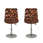 Roasted Coffee Bean Print Bar Stool Covers