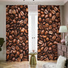 Roasted Coffee Bean Print Blackout Pencil Pleat Curtains