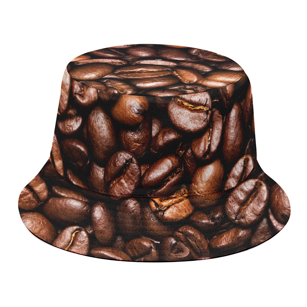 Roasted Coffee Bean Print Bucket Hat