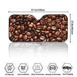 Roasted Coffee Bean Print Car Windshield Sun Shade