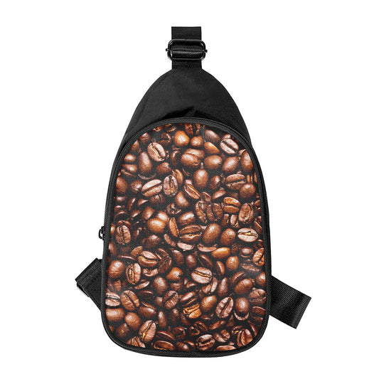 Roasted Coffee Bean Print Chest Bag