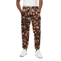 Roasted Coffee Bean Print Cotton Sweatpants