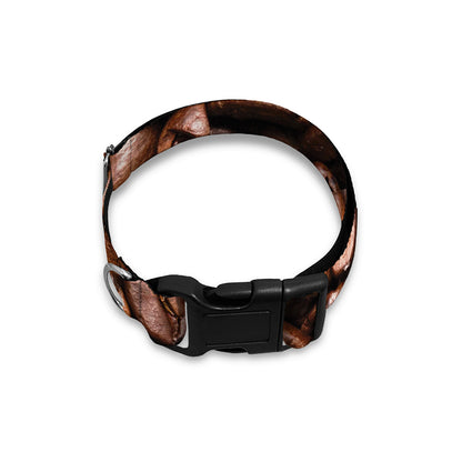 Roasted Coffee Bean Print Dog Collar