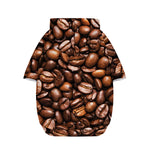 Roasted Coffee Bean Print Dog Zip Up Hoodie