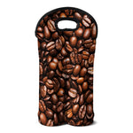 Roasted Coffee Bean Print Double Neoprene Wine Tote