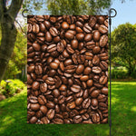 Roasted Coffee Bean Print Garden Flag