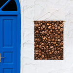 Roasted Coffee Bean Print Garden Flag