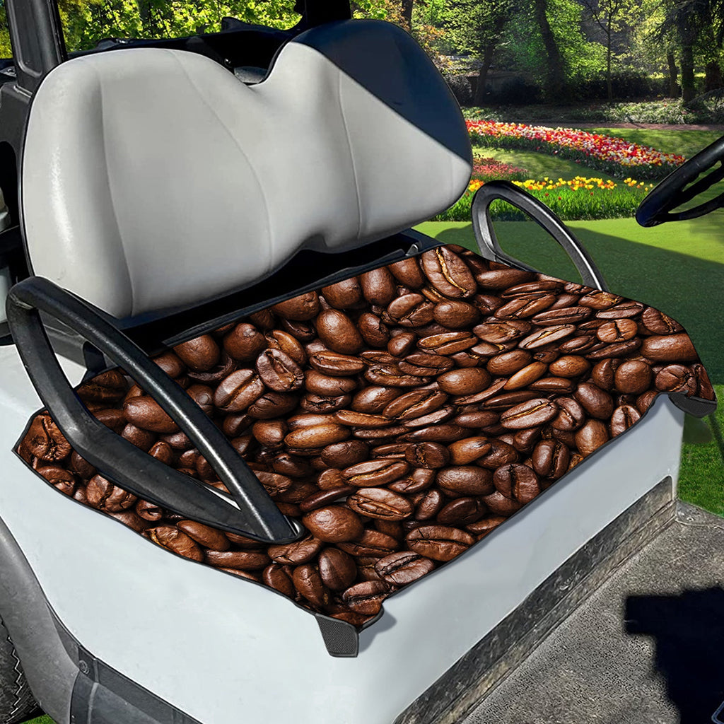 Roasted Coffee Bean Print Golf Cart Seat Cover