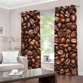 Roasted Coffee Bean Print Grommet Curtains