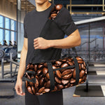 Roasted Coffee Bean Print Gym Bag