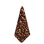 Roasted Coffee Bean Print Hand Towel
