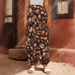 Roasted Coffee Bean Print Harem Pants
