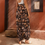 Roasted Coffee Bean Print Harem Pants