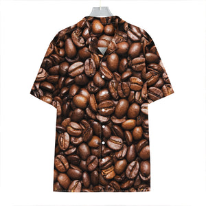Roasted Coffee Bean Print Hawaiian Shirt