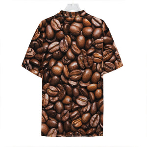 Roasted Coffee Bean Print Hawaiian Shirt
