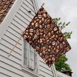 Roasted Coffee Bean Print House Flag