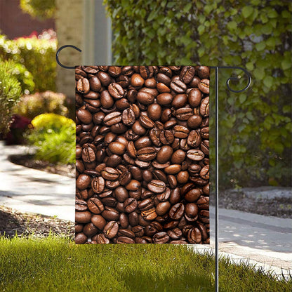 Roasted Coffee Bean Print House Flag