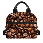 Roasted Coffee Bean Print Insulated Lunch Bag