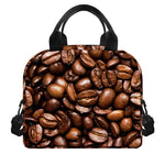 Roasted Coffee Bean Print Insulated Lunch Bag