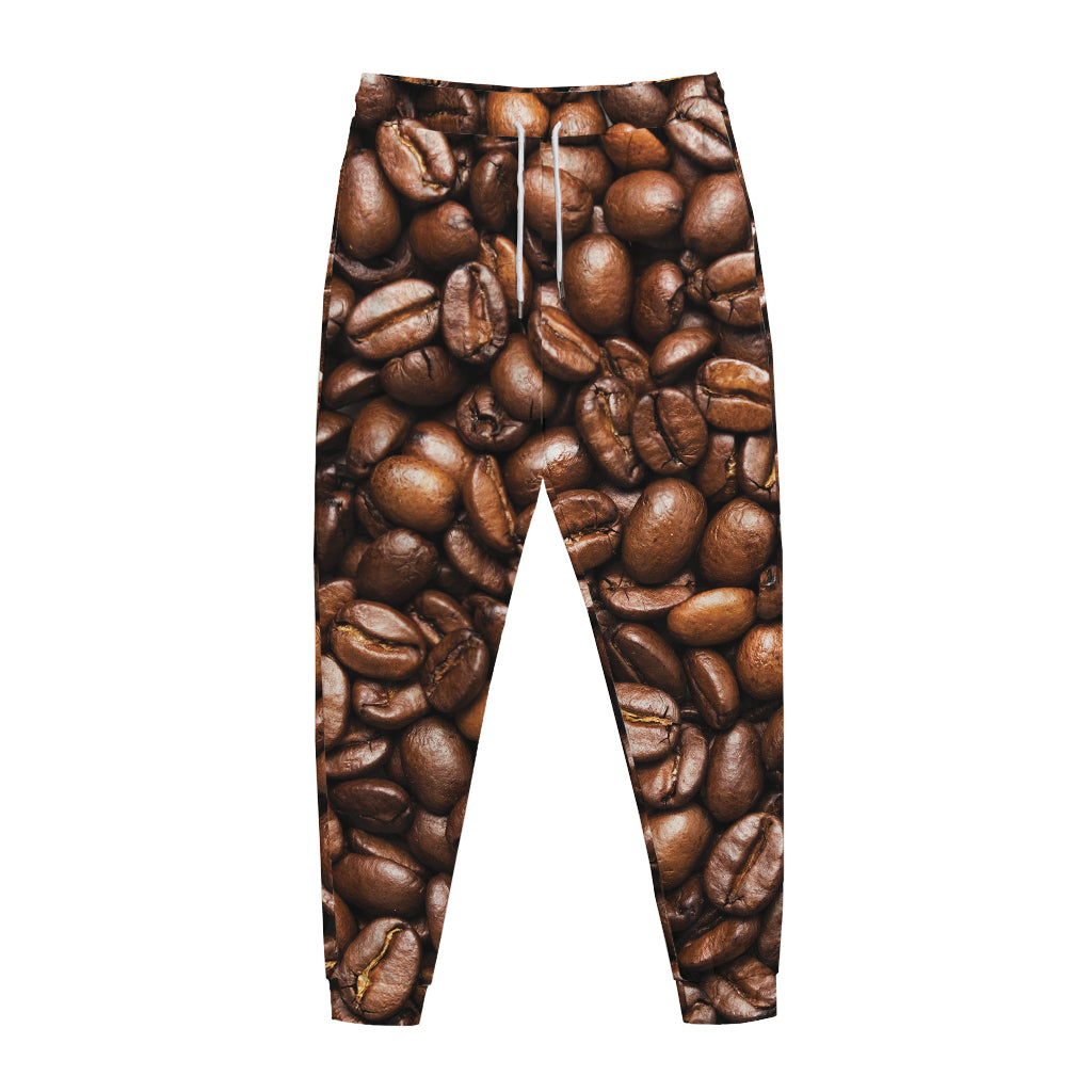 Roasted Coffee Bean Print Jogger Pants