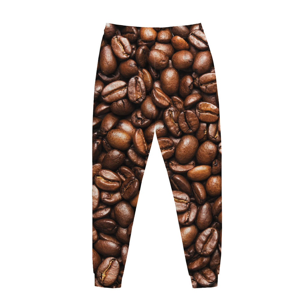 Roasted Coffee Bean Print Jogger Pants