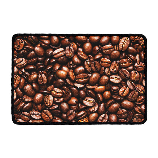 Roasted Coffee Bean Print Kitchen Mat