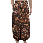 Roasted Coffee Bean Print Lantern Pants