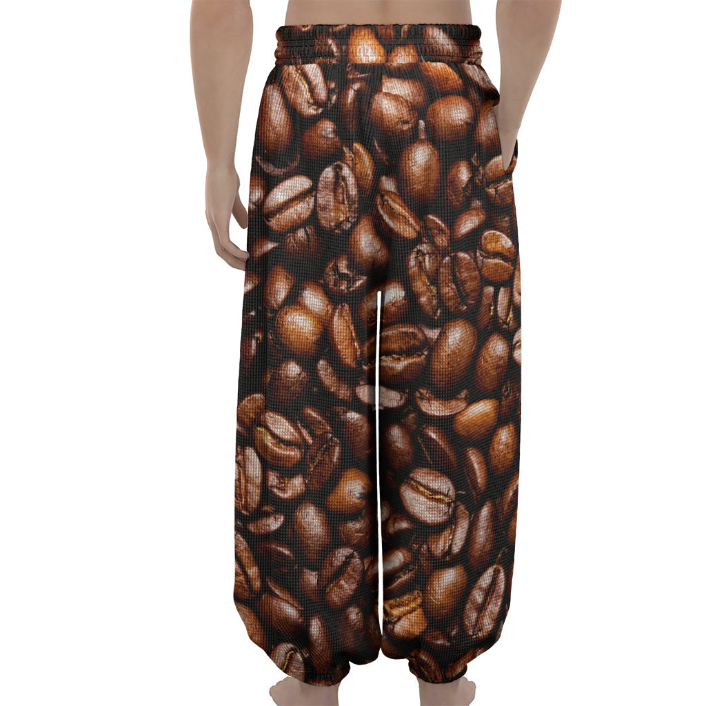 Roasted Coffee Bean Print Lantern Pants