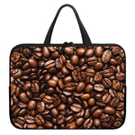 Roasted Coffee Bean Print Laptop Sleeve With Handle