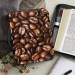 Roasted Coffee Bean Print Leather Bible Cover