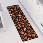 Roasted Coffee Bean Print Long Kitchen Mat