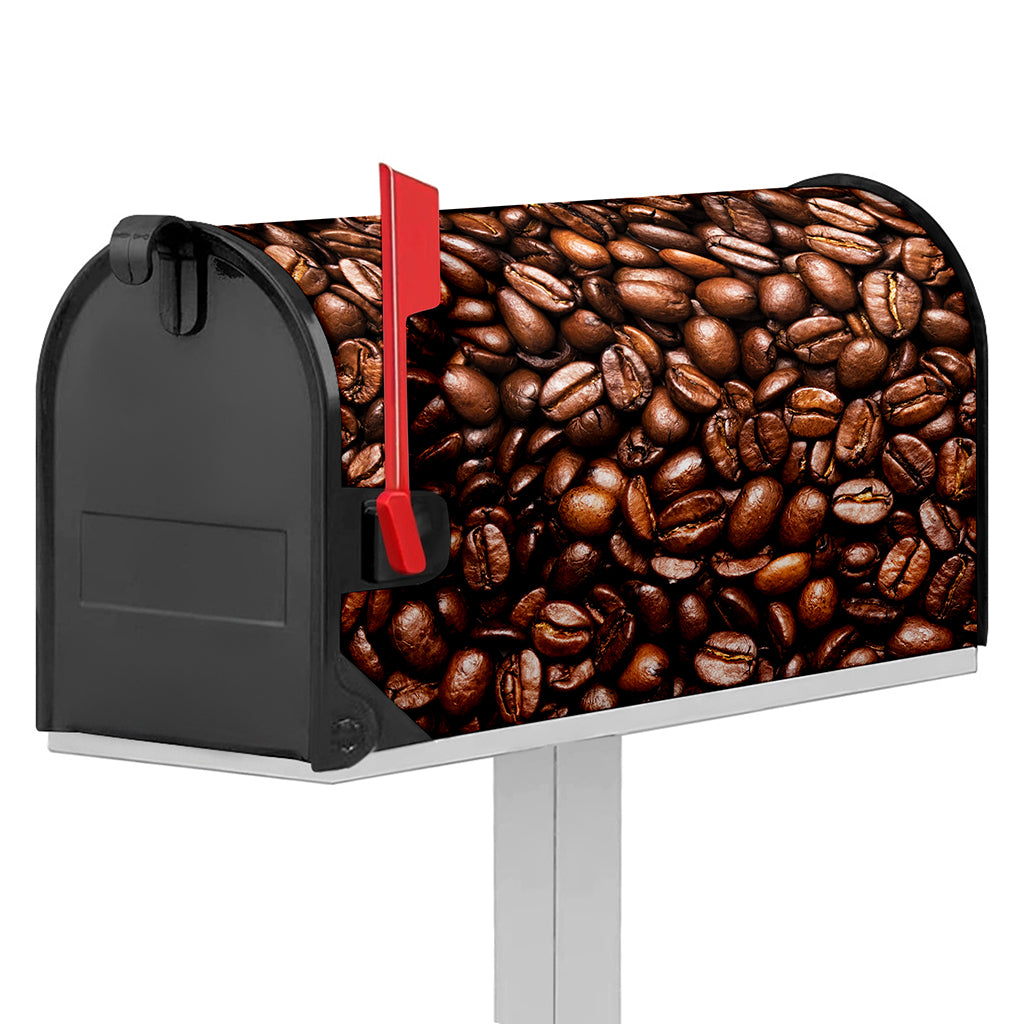 Roasted Coffee Bean Print Mailbox Cover