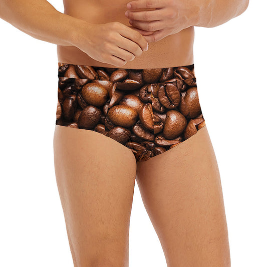 Roasted Coffee Bean Print Men's Briefs