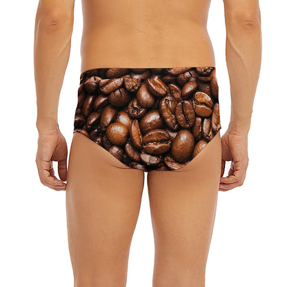 Roasted Coffee Bean Print Men's Briefs