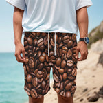 Roasted Coffee Bean Print Men's Cargo Shorts
