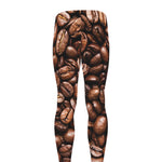Roasted Coffee Bean Print Men's leggings