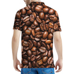 Roasted Coffee Bean Print Men's Polo Shirt
