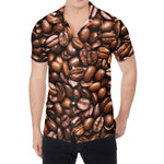 Roasted Coffee Bean Print Men's Shirt