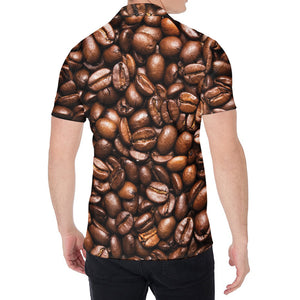 Roasted Coffee Bean Print Men's Shirt
