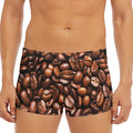 Roasted Coffee Bean Print Men's Short Boxer Briefs