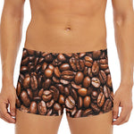Roasted Coffee Bean Print Men's Short Boxer Briefs