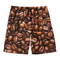 Roasted Coffee Bean Print Men's Swim Trunks
