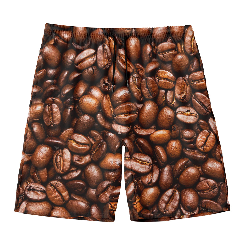 Roasted Coffee Bean Print Men's Swim Trunks