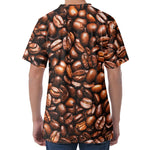 Roasted Coffee Bean Print Men's Velvet T-Shirt