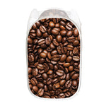 Roasted Coffee Bean Print Mesh Laundry Hamper
