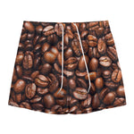 Roasted Coffee Bean Print Mesh Shorts