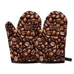 Roasted Coffee Bean Print Oven Mitts