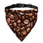 Roasted Coffee Bean Print Over The Collar Dog Bandana